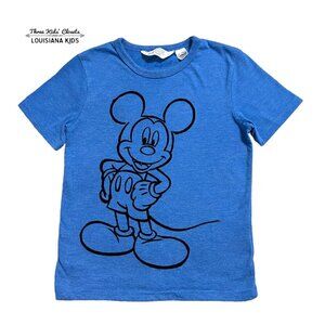 H&M + Disney 4-6Y Blue Mickey Mouse Shirt